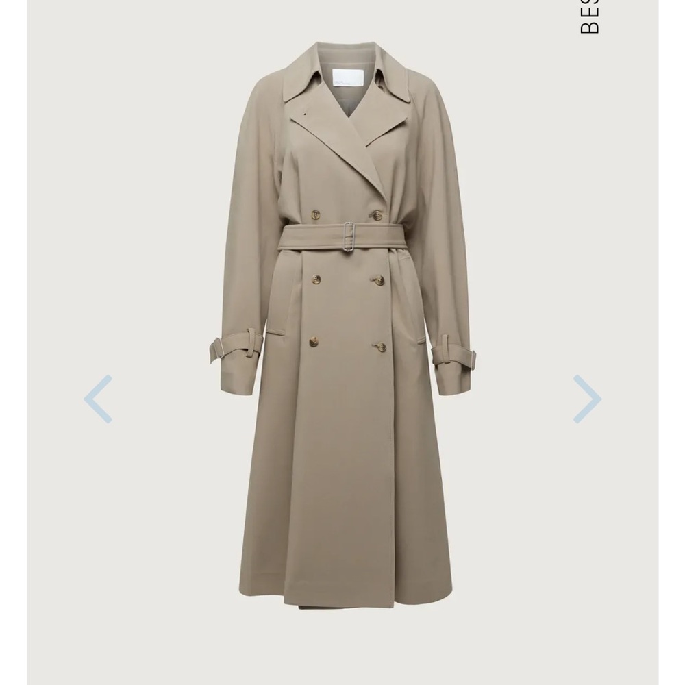 Oak+Fort Oversized Trench Coat Size Small Camel color